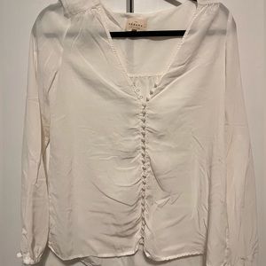 NWOT Sezane white blouse Sz 36